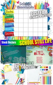 School still life - Stock Vectors