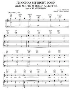 I'm Gonna Sit Right Down And Write Myself A Letter - Dean Martin, Fabian, Fats Waller, Nat King Cole (Piano-Vocal-Guitar