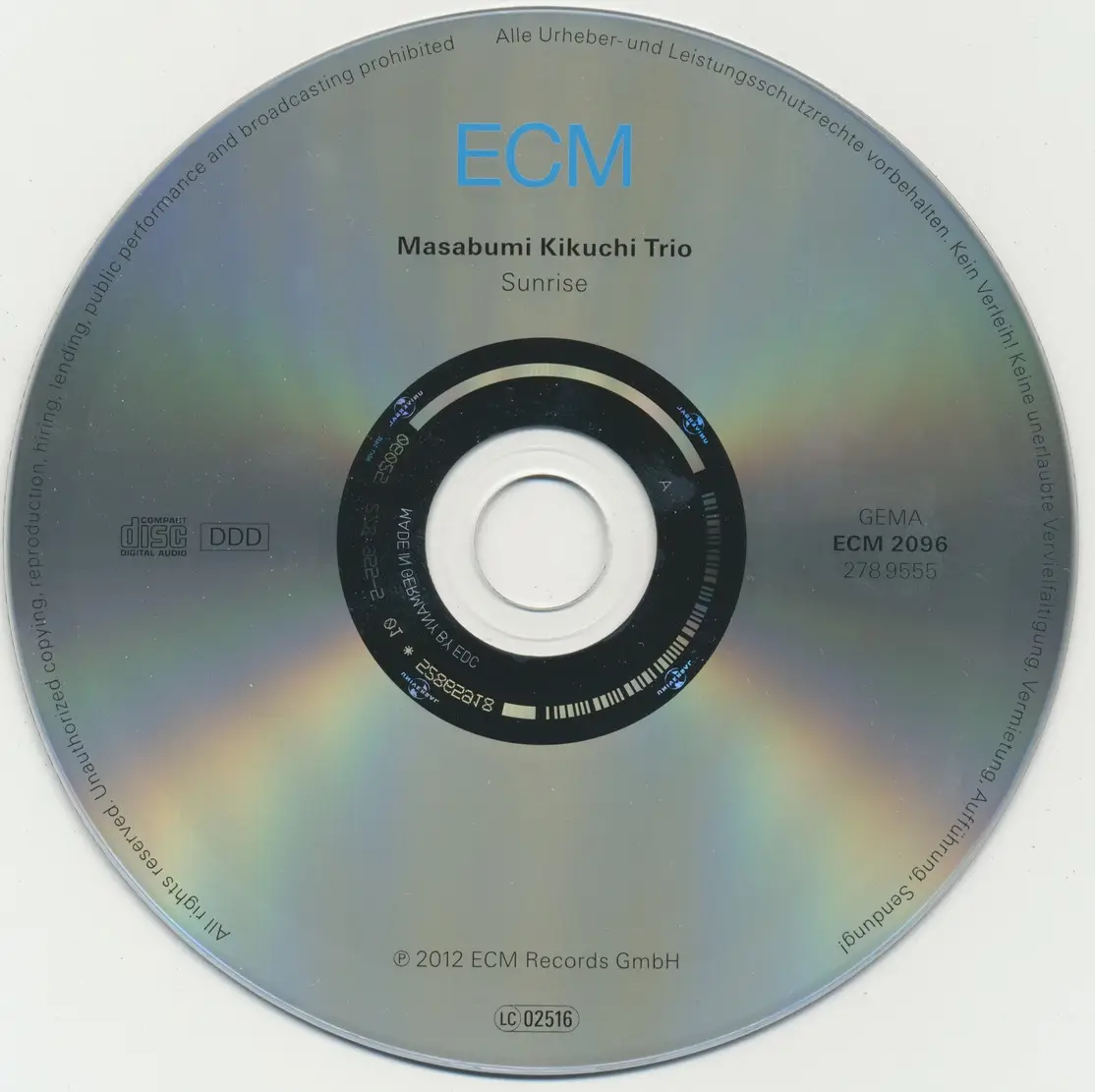 Masabumi Kikuchi Trio - Sunrise (2012) {ECM 2096}