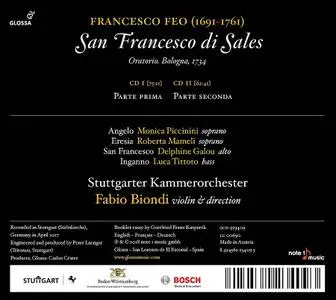 Fabio Biondi, Stuttgarter Kammerorchester - Francesco Feo: San Francesco di Sales (2018)