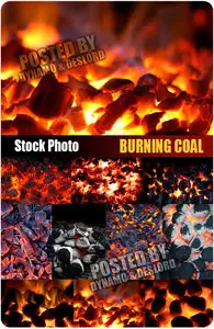 UHQ Stock Photo - Burning Coal