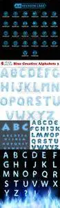 Vectors - Blue Creative Alphabets 3