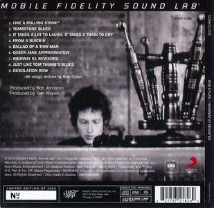 Bob Dylan - Highway 61 Revisited (1965) MFSL Remastered, Ultradisc UHR, Hybrid Mono SACD 2017