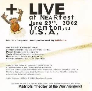 Miriodor - Parade + Live At Nearfest (2005)