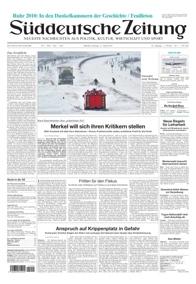 Sueddeutsche Zeitung vom 11.01.2010