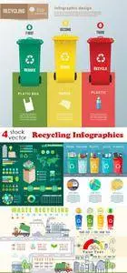 Vectors - Recycling Infographics