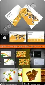 Business cards creative style template design vector set 33