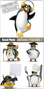 Amusing penguins 2 - Stock Photo