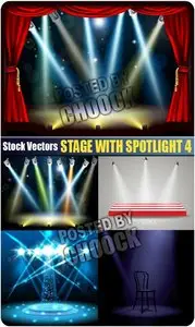 Stage with spotlight 4 - Stock Vector