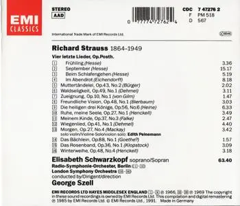 Elisabeth Schwarzkopf, George Szell - R. Strauss: Vier Letzte Lieder (1991)