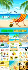 Summer Tropical Vacation Vector