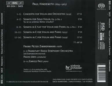 Hindemith - Violin Concerto & Sonatas - Frank Peter Zimmermann (2013) {BIS-2024}