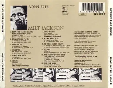 Milt Jackson - Born Free (1966) {Limelight Japan 826 990-2 rel 1986}
