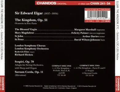 London SCO, Richard Hickox, Soloists -  Edward Elgar: The Kingdom; Sospiri; Sursum Corda (1989) 2CDs Re-release 2015