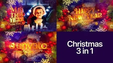 Christmas 3 in 1 | Happy New Year | Titles and Logo Opener 49237303