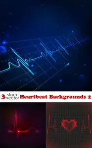 Vectors - Heartbeat Backgrounds 2