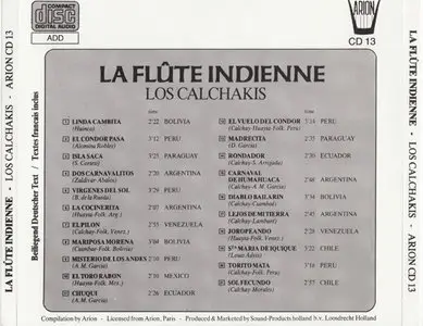 Los Calchakis - La Flûte Indienne [Arion CD 13] {Europe 1986}