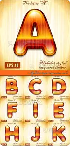 Alphabet styled expensive wood