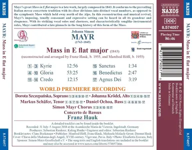 Franz Hauk, Concerto de Bassus - Johann Simon Mayr: Mass in E flat major (2020)