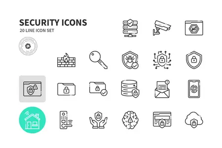 EE - Security Icons Line PQRS99N