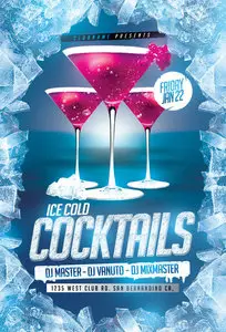 Flyer Template - Ice Cold Cocktails