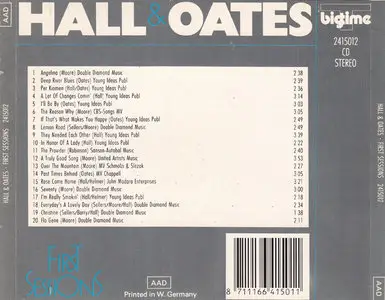 Daryl Hall & John Oates - First Sessions (1988)