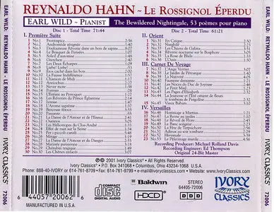 Earl Wild plays Reynaldo Hahn · Le Rossignol Éperdu (The Bewildered Nightingale) [2 CD set] [New Links]