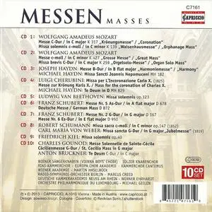 Messen: Mozart, Haydn, Schubert, Weber, Beethoven, Cherubini, Schumann, Kiel, Gounod, Bruckner [10CDs] (2013)