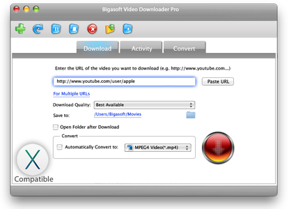 Bigasoft Video Downloader Pro 3.13.6.6212 Multilingual Mac OS X