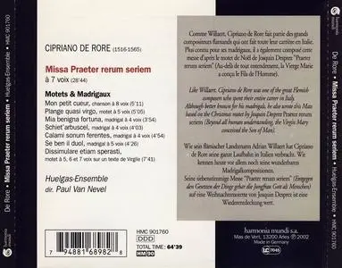 Paul Van Nevel, Huelgas Ensemble - Cipriano de Rore: Missa Praeter rerum seriem, Madrigaux & Motets (2002)