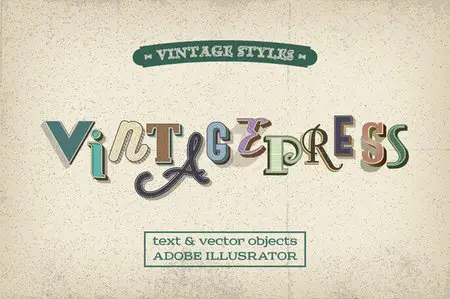 CreativeMarket - Vintagepress Styles For Illustrator