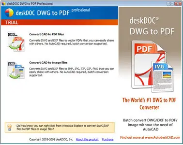 deskDOC DWG to PDF Professional 4.7.8