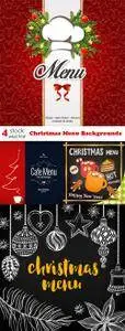 Vectors - Christmas Menu Backgrounds