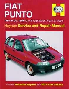 Haynes Service and Repair Manual for Fiat Punto Petrol and Diesel (94 - Oct 99) L to V