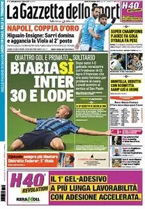 La Gazzetta dello Sport comprese tutte le edizioni locali (Roma, Milano, Sicilia, Puglia) - 23.11.2015