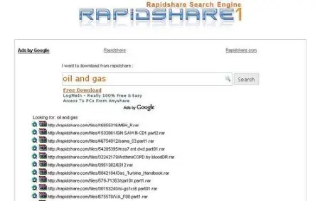RapidShare Database Search 2009