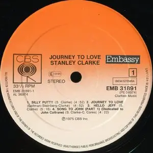 Stanley Clarke ‎– Journey To Love {EU Reissue} Vinyl Rip 24/96