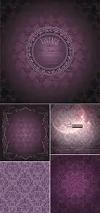 Luxury Purple Patterns Vector