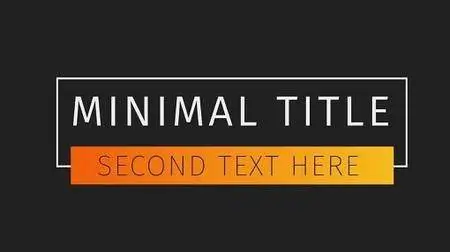 Motion Graphic | Minimalist Title in After Effect
