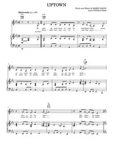 Uptown - Carole King, The Crystals (Piano-Vocal-Guitar)