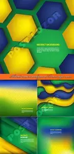 Abstract creative background Brazil style vector