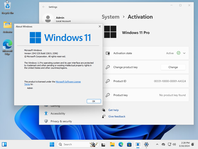 Windows 11 Pro 23H2 Build 22631.3296 (No TPM Required) With Office 2024 Pro Plus Multilingual Preactivated March 2024