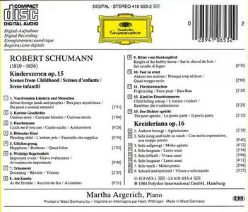 Martha Argerich - Schumann: Kinderszenen & Kreisleriana (1984)