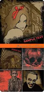Grunge vector horrors illustration