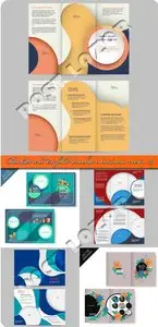Booklet and tri-fold brochure business vector 29