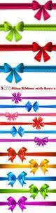 Vectors - Shiny Ribbons with Bows 4