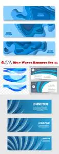 Vectors - Blue Waves Banners Set 11