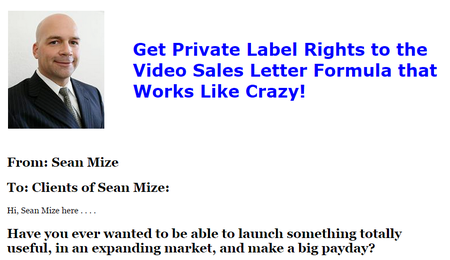 Sean Mize - Fill in the Blank Video Salesletter Template