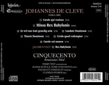 Cinquecento - Johannes de Cleve: Missa Rex Babylonis & other works (2020)