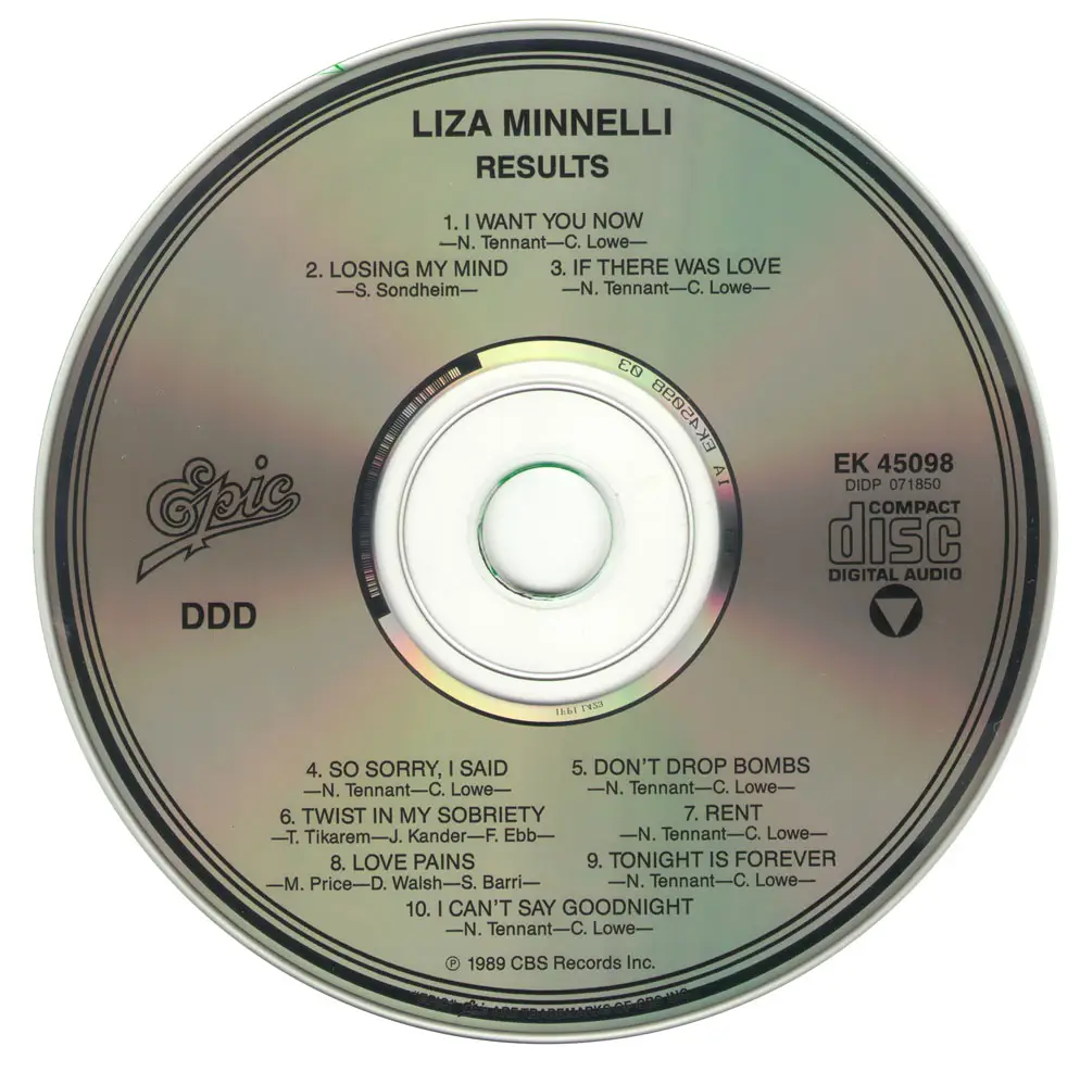 Liza Minnelli - Results (1989) with Pet Shop Boys [Non-Remastered, US ...